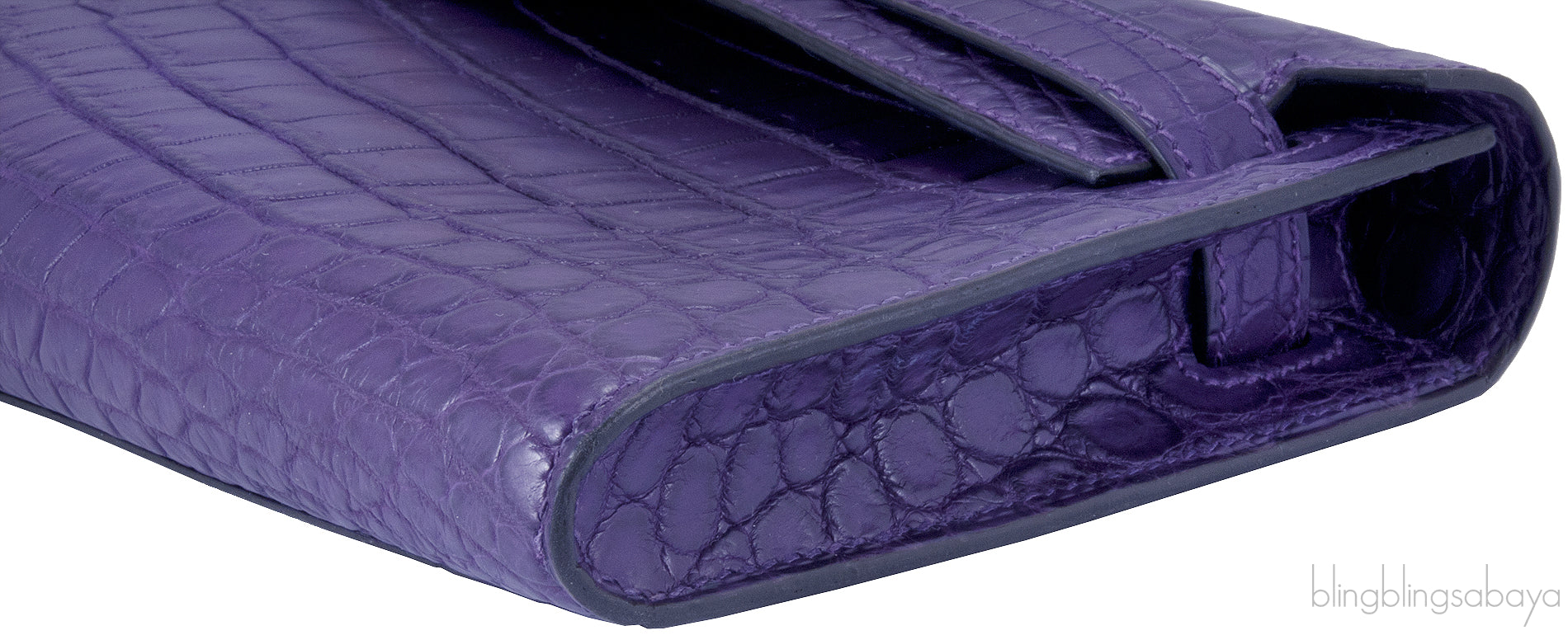 Kelly Cut Niloticus Matte Amethyst Clutch