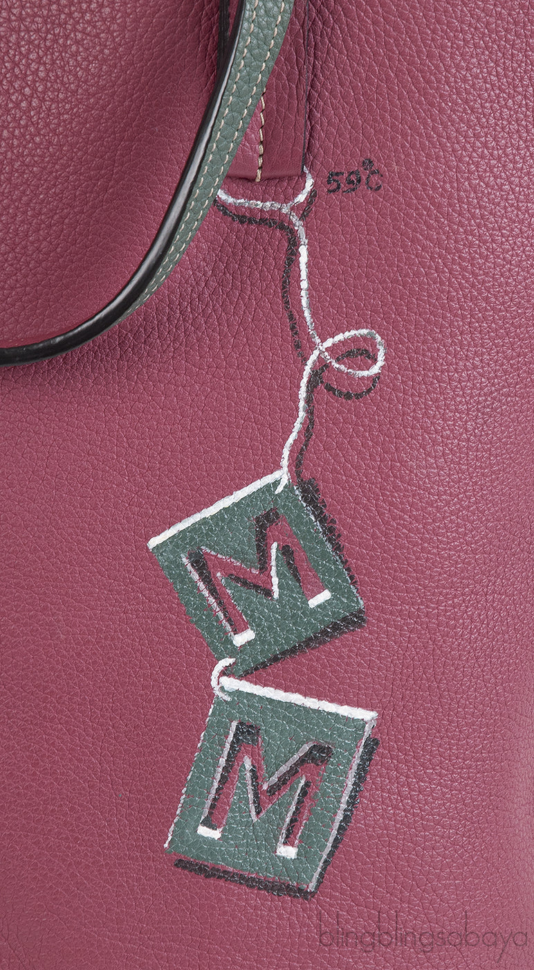 Moynat Quattro Reversible Bi-color Leather Tote
