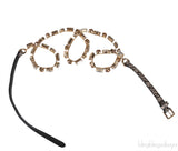 Python Crystal Embellished Slim Belt