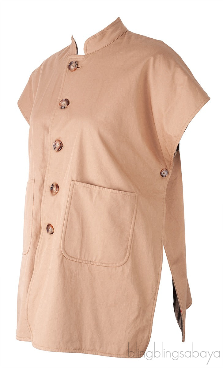 Check Reversible Kids Poncho