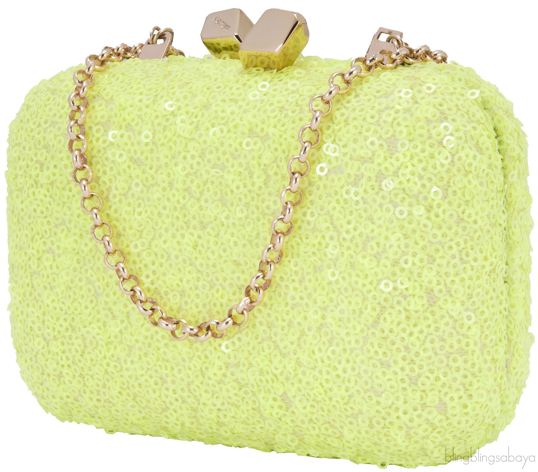 Margo Sequin Clutch Citron