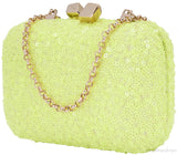 Margo Sequin Clutch Citron