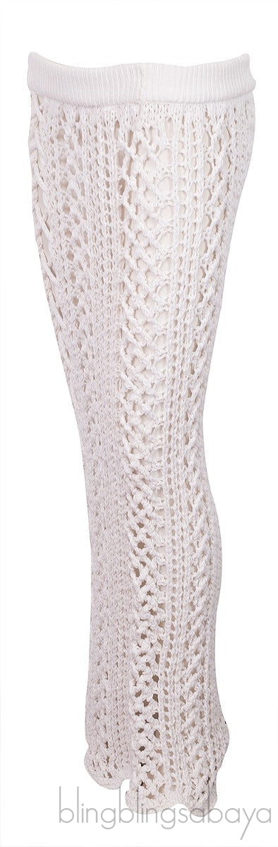 White Crochet Maxi Skirt