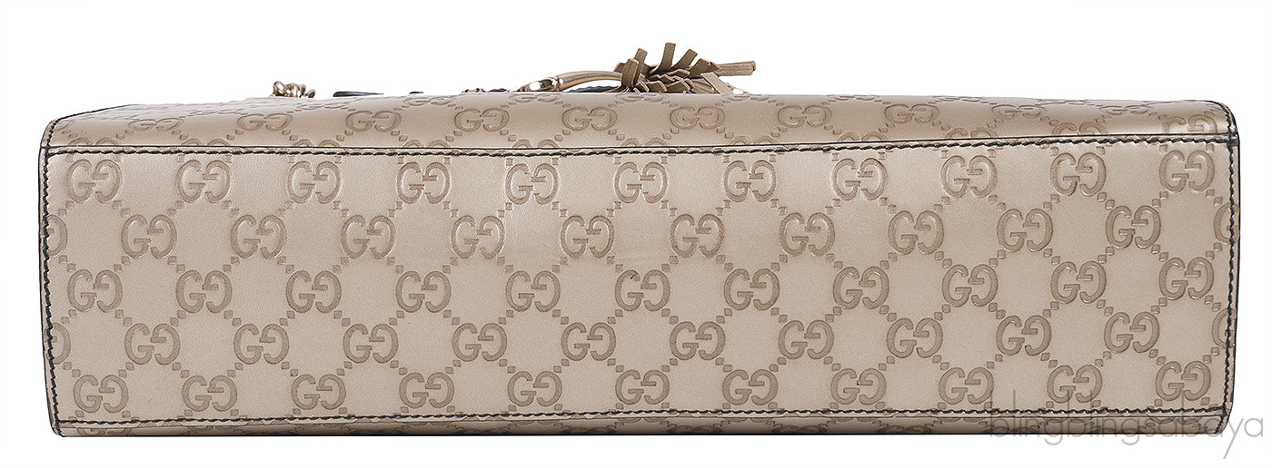 Emily Light Gold Guccissima Shoulder Bag