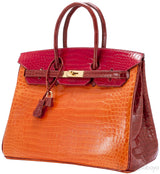 Birkin 35 Tricolor Crocodile Ltd. Ed.