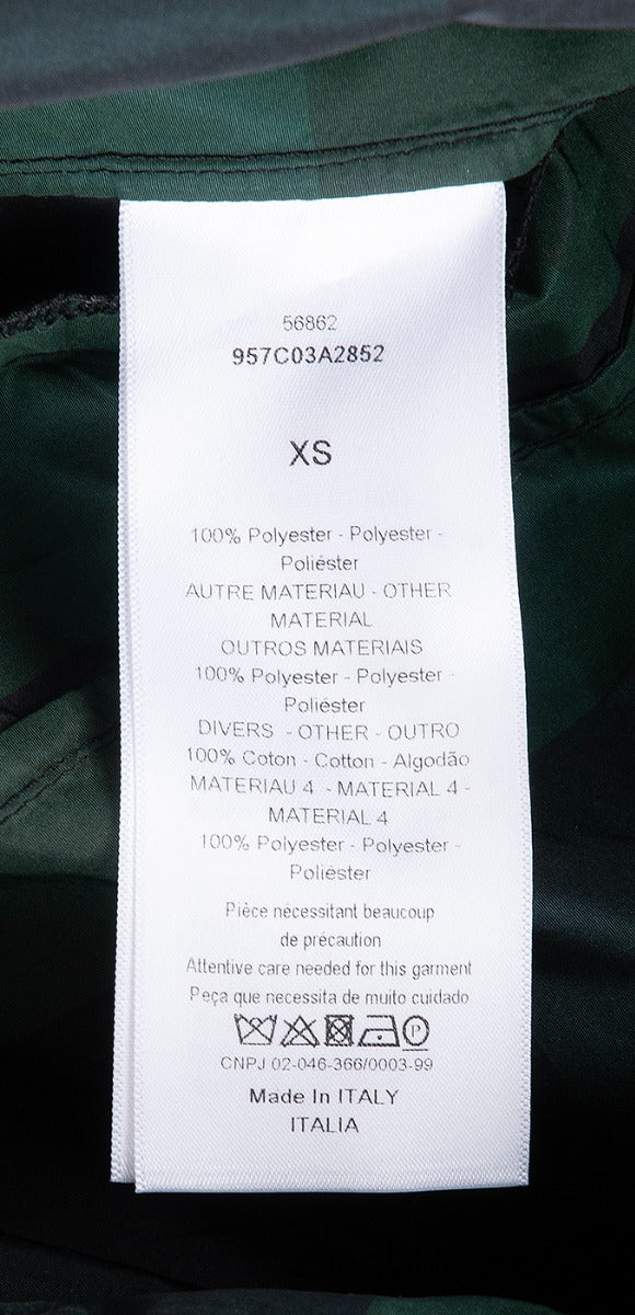 Dior Black & Green Plaid Polyester Rain Jacket
