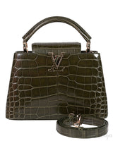 Capucines BB Crocodile Kaki Bag