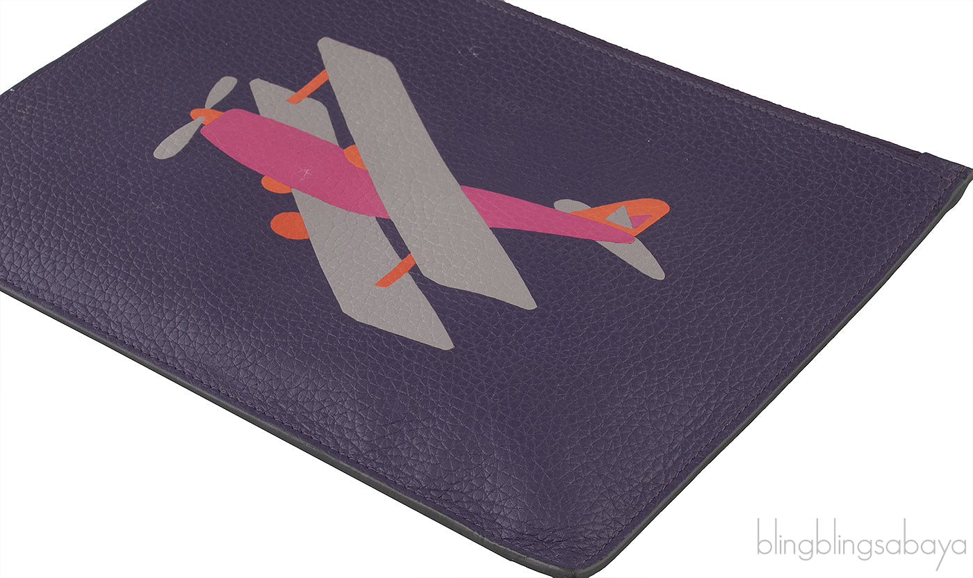 Moynat Leather Zip Pouch