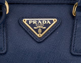 Navy Blue Mini Top Handle Bag