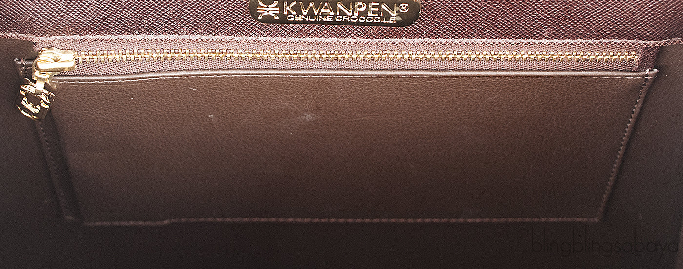 Signature Crocodile Brown Handbag