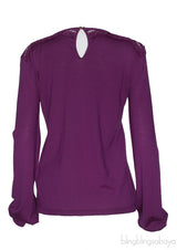 Purple Lace Long Sleeve Shirt