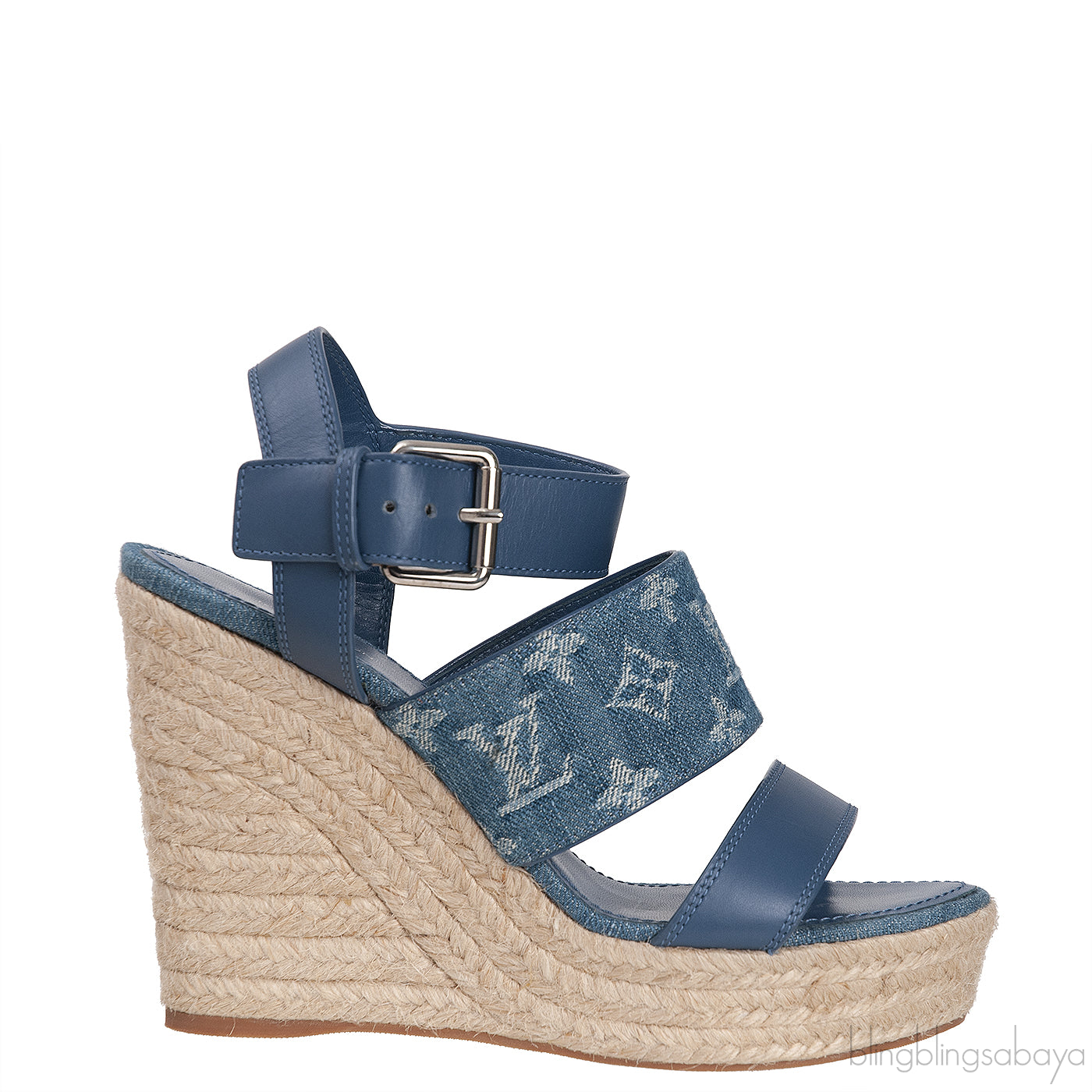Blue Starboard Wedge Sandal