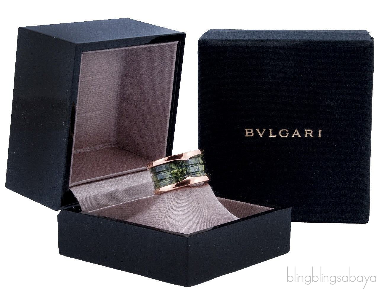 B.Zero1 Rose Gold Marble Ring