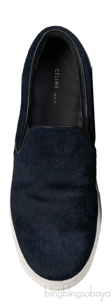 Celine Navy Blue Pony Sneakers