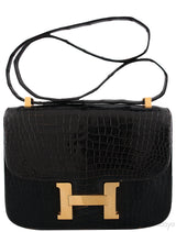 Vintage Constance Black Crocodile