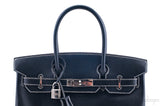 Birkin 30 Black Box Beige Stitching