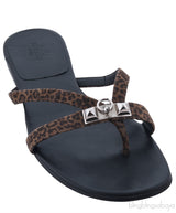 Corfou Leopard Print Slip-on Sandal