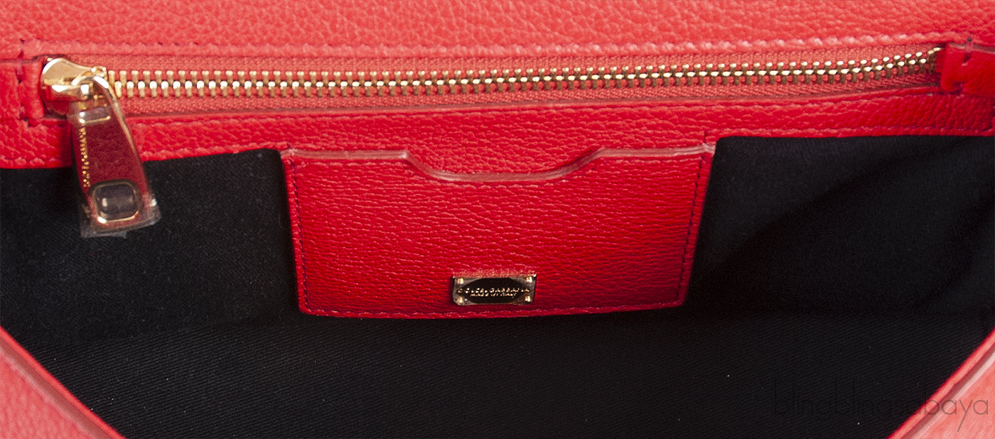 Red Miss Sicily Crystal & Flower Embellished Bag