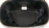 Chanel Vintage CC Black Caviar Mini Makeup Bag