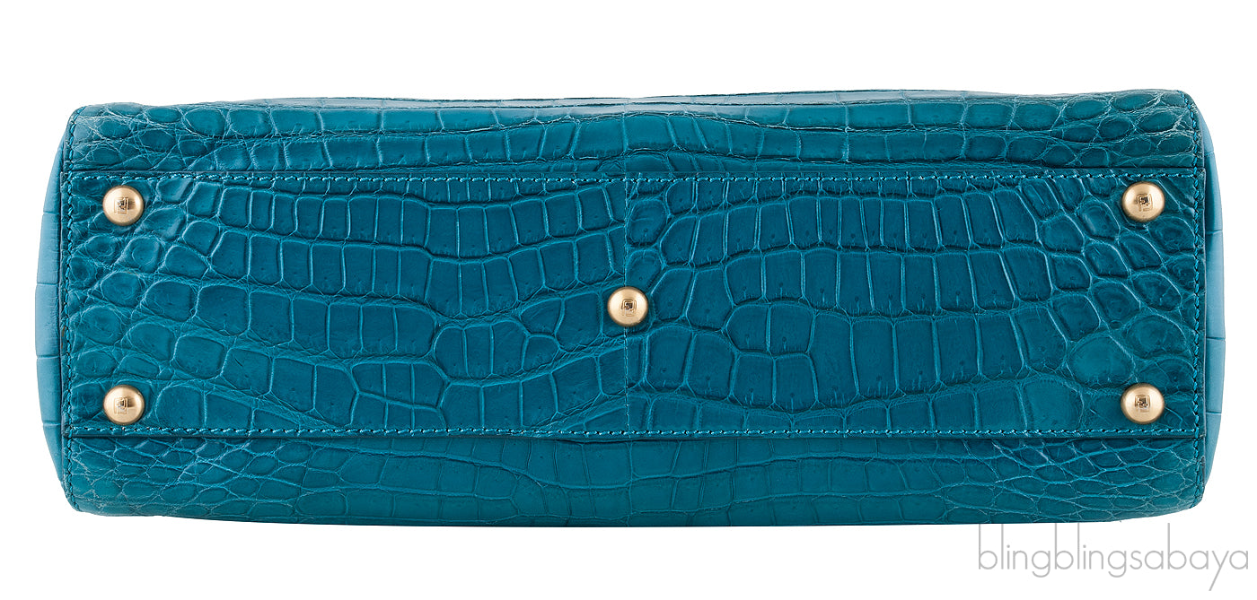 Aqua Blue Crocodile Peek-a-boo