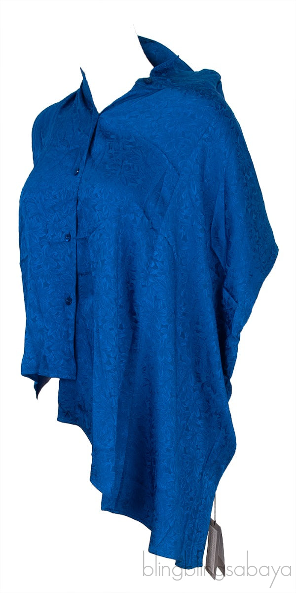 Flower Printed Asymmetric Sleeveless Blouse