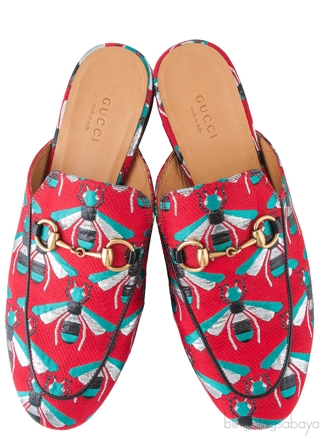 Bee Jacquard Princetown Sandals
