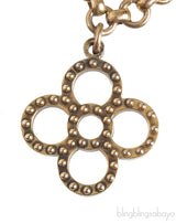 Monogram Bi-color Metal Charm