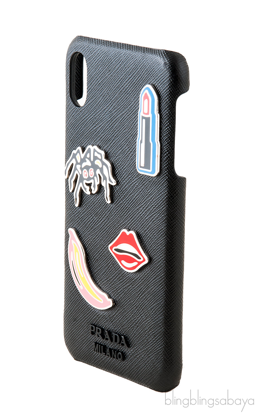 Black Saffiano iPhone XS Case
