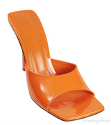 Amina Muaddi Orange Laura 95 Mules