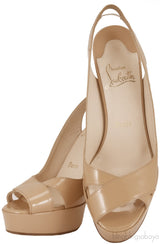 Crisscross Patent Slingback Pump