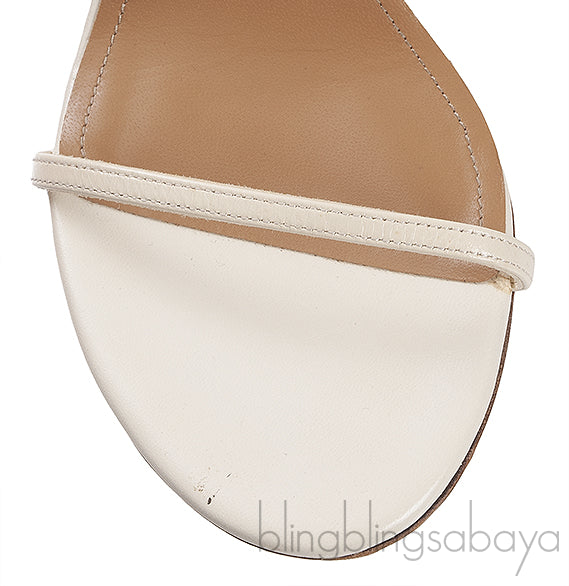 Loewe White Nail Polish Leather Mule