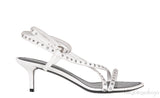White Monogram Citizen Strappy Sandals
