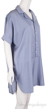 Grey Stripes Sleepwear Top