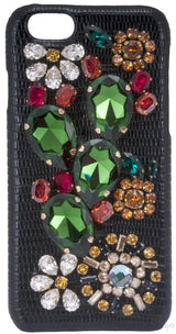 Crystal Embellished Lizard Effect Iphone Case