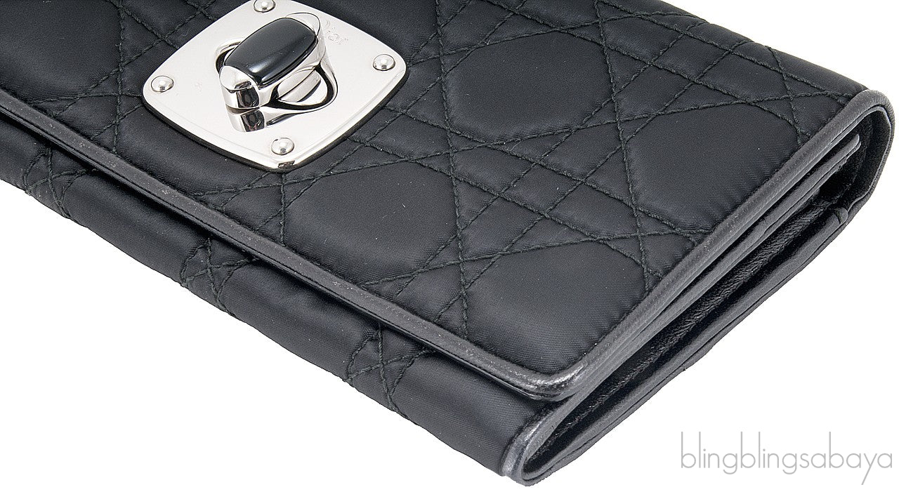 Charming Lock Black Satin Wallet