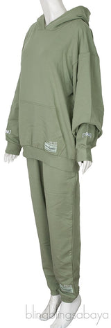 Avocado Green Hoodie & Trouser