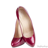 Christian Louboutin Feticha Cramberry Metal Patent Pump