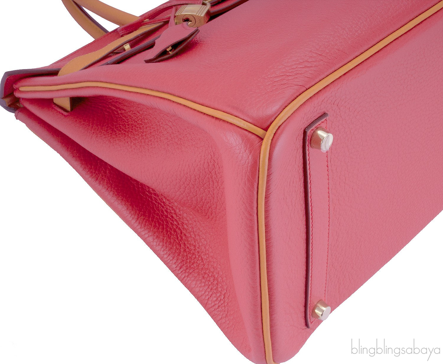 Birkin 35 Bicolor Rose Jaipur/Orange