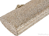 Gold Crystal Embellished Clutch