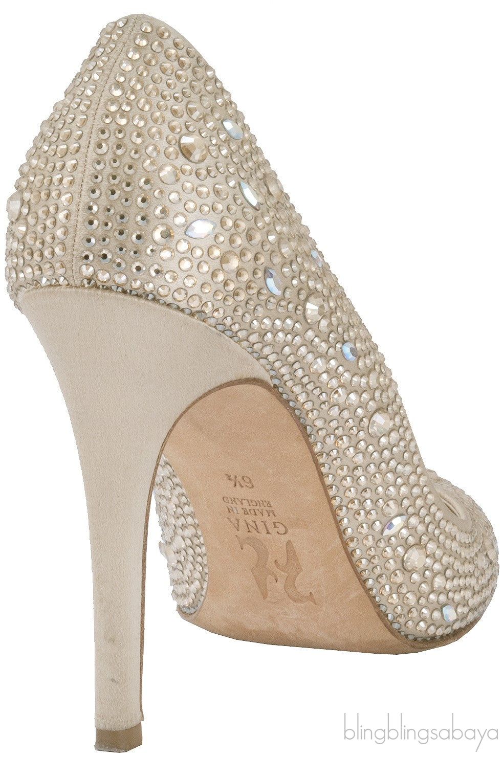 Swarovski Embellished Gold Pump