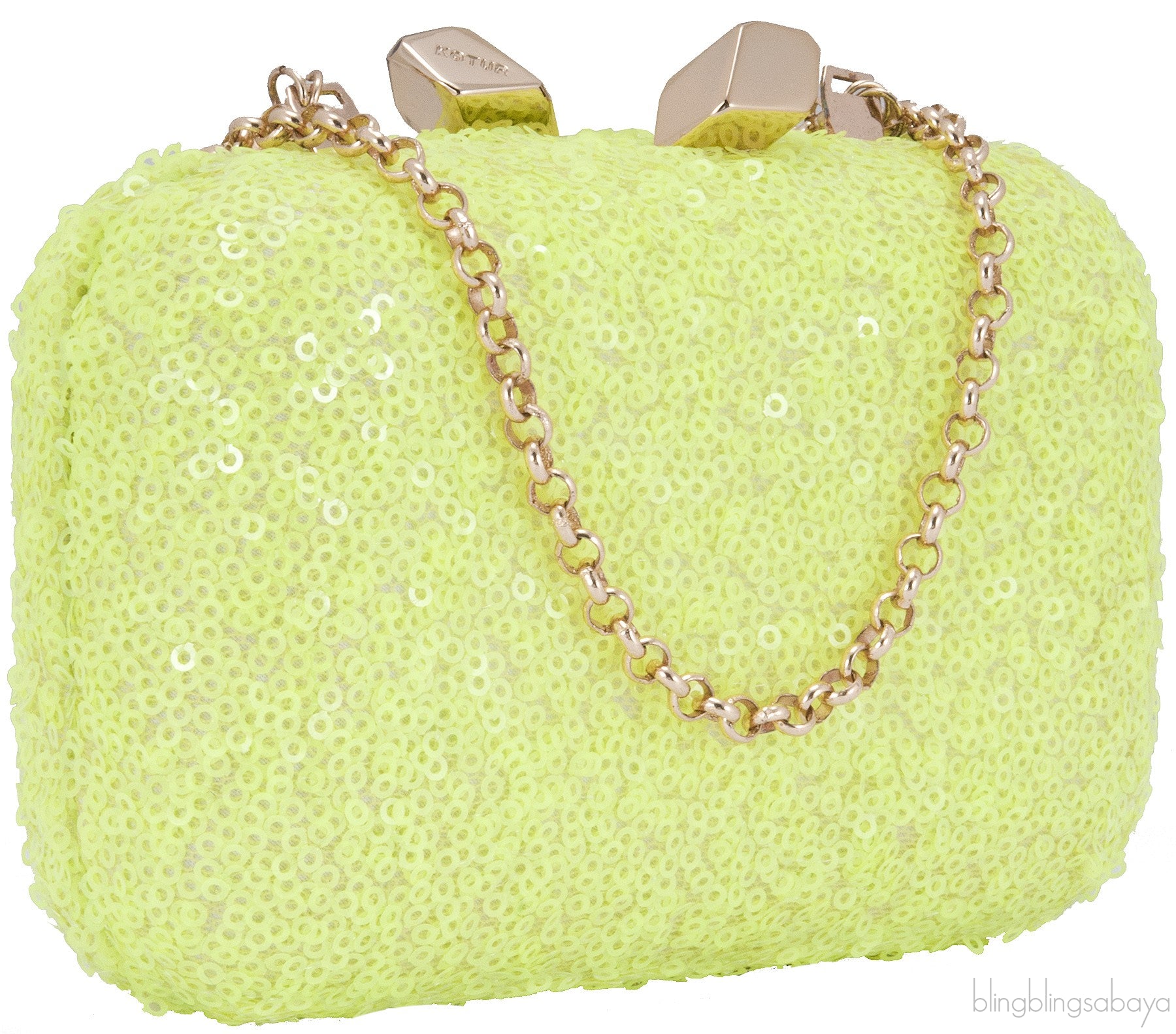 Margo Sequin Clutch Citron