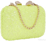 Margo Sequin Clutch Citron