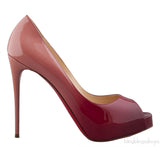 Ombre Patent Peep Toe Heels