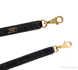 Kelly Black Crocodile Shoulder Strap