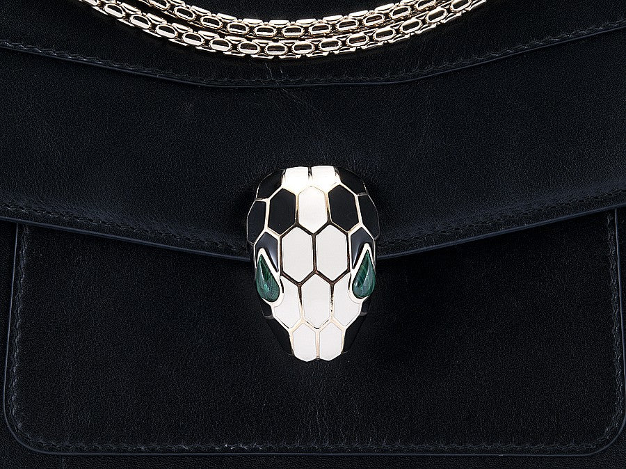 Serpenti Black Shoulder Bag