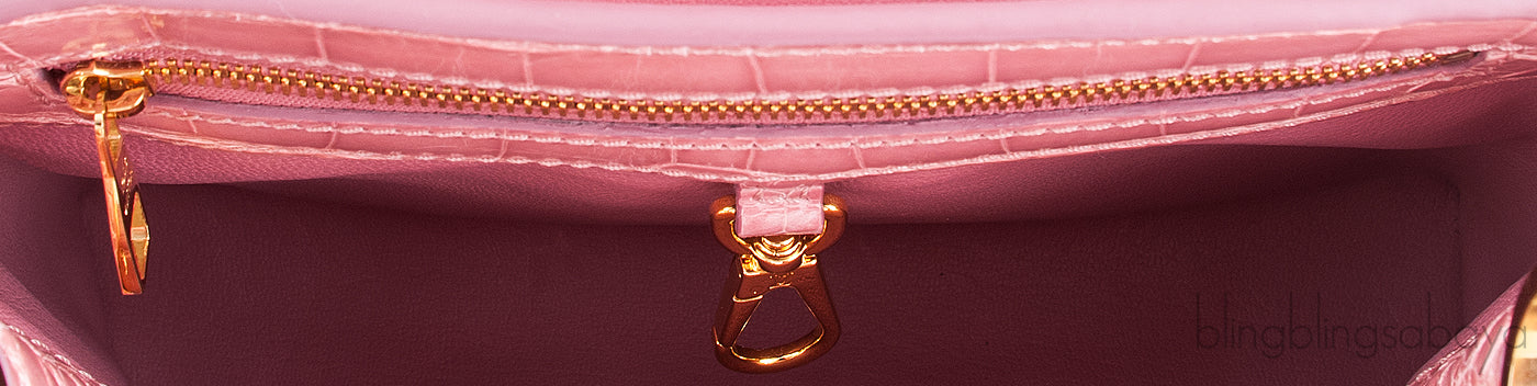 Capucines Vieux Rose Crocodile BB