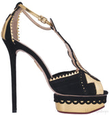 Sunset Art Deco Suede Pump