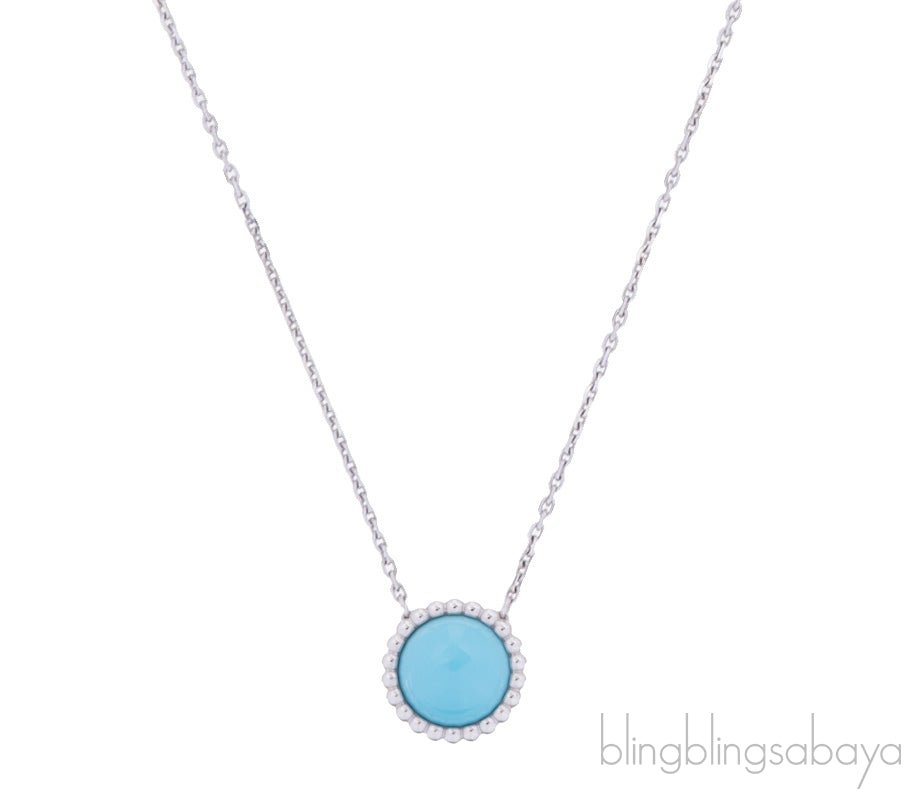 Turquoise Perlée Couleurs Pendant