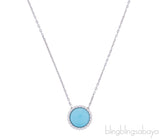 Turquoise Perlée Couleurs Pendant
