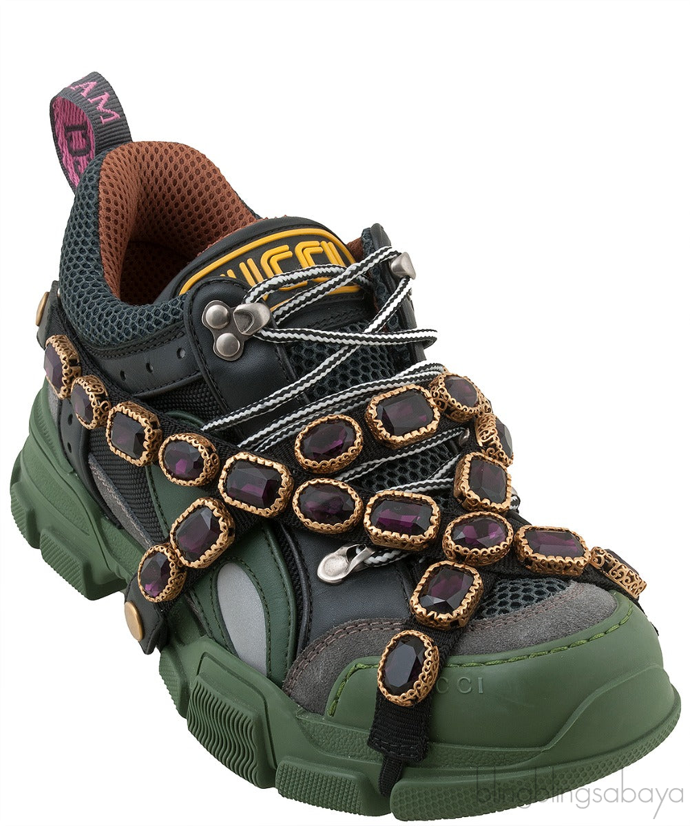 Flashtrek Green Sneaker with Crystals